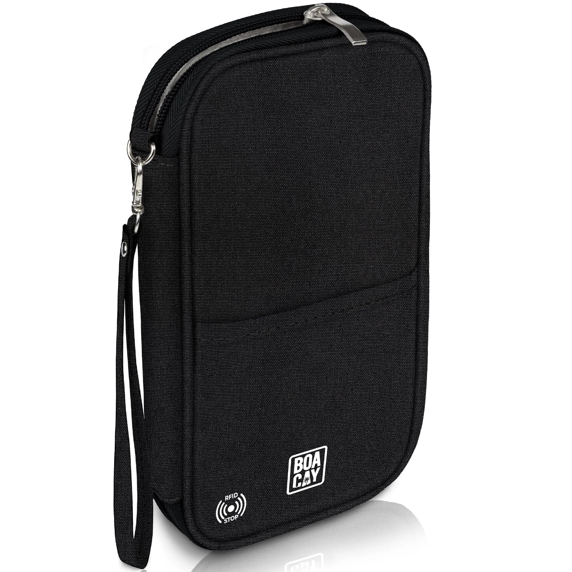 BOACAY Travel Document Organizer with RFID, Waterproof Family Passport Holder, Wallet for Women & Men, 5x1.4x8.9"