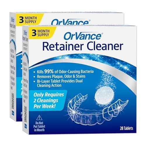 OrVance Retainer Cleaner Tablets 56 Count | Cleans Plaque, Odor & Stains Twice Weekly thumbnail 1