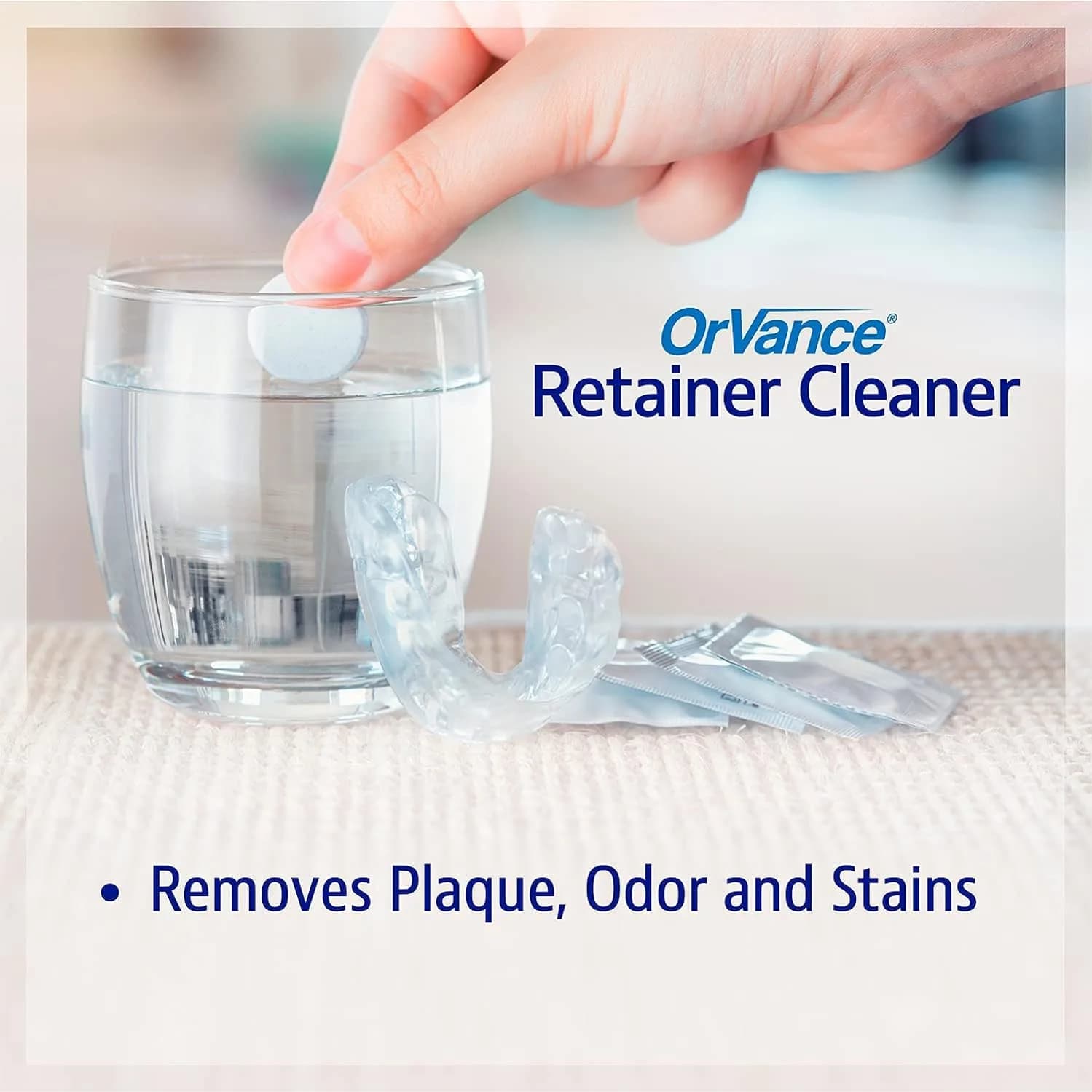 OrVance Retainer Cleaner Tablets 56 Count | Cleans Plaque, Odor & Stains Twice Weekly - view 8