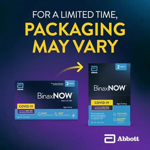 BinaxNOW COVID-19 Antigen Self Test, 1 Pack, 2 Tests | Rapid 15-Minute Results for Home Use thumbnail 2