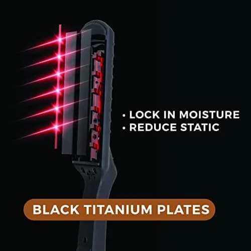 CROC Masters Infrared Hair Straightener Flat Iron 1.5 Inch | Salon-Grade Titanium Ceramic Plates, Infrared Power, Dual Voltage thumbnail 9