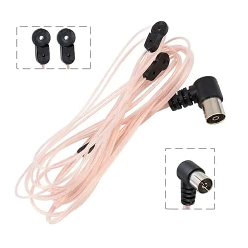 POBADY FM Radio Antenna Dipole Antenna 2m (6.5ft) | Boosts AM/FM Signal for Receivers thumbnail 2