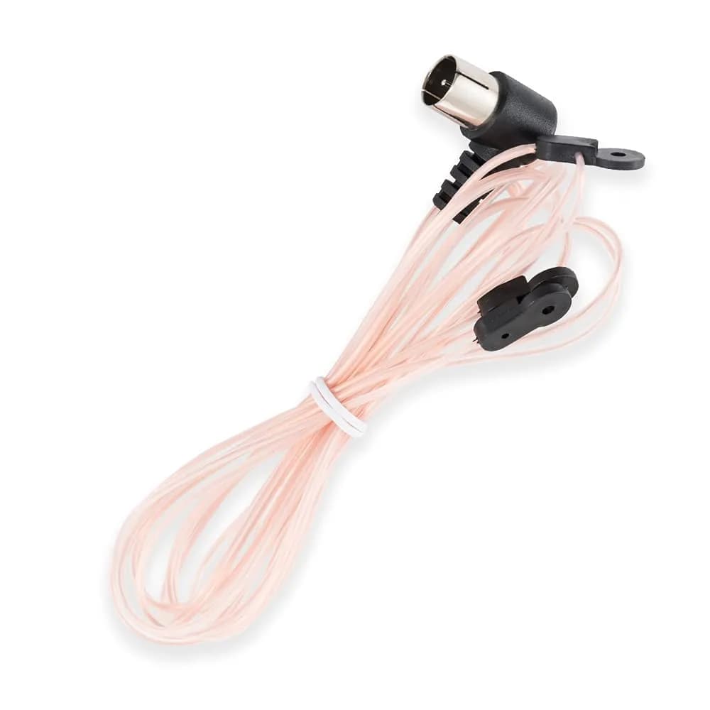 POBADY Pink T-Type FM/AM Radio Antenna 2m (6.5ft) | Improves Signal for Stereo Receivers — FM 3