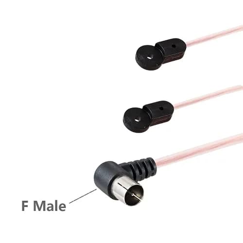 POBADY Pink T-Type FM/AM Radio Antenna 2m (6.5ft) | Improves Signal for Stereo Receivers thumbnail 3