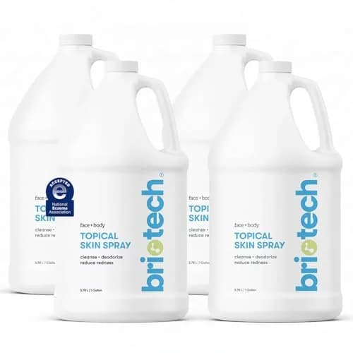 BRIOTECH Topical Skin Spray Hypochlorous Acid 3.84 L (128 Fl Oz) 4-Pack | Soothes Irritation & Calms Redness thumbnail 1