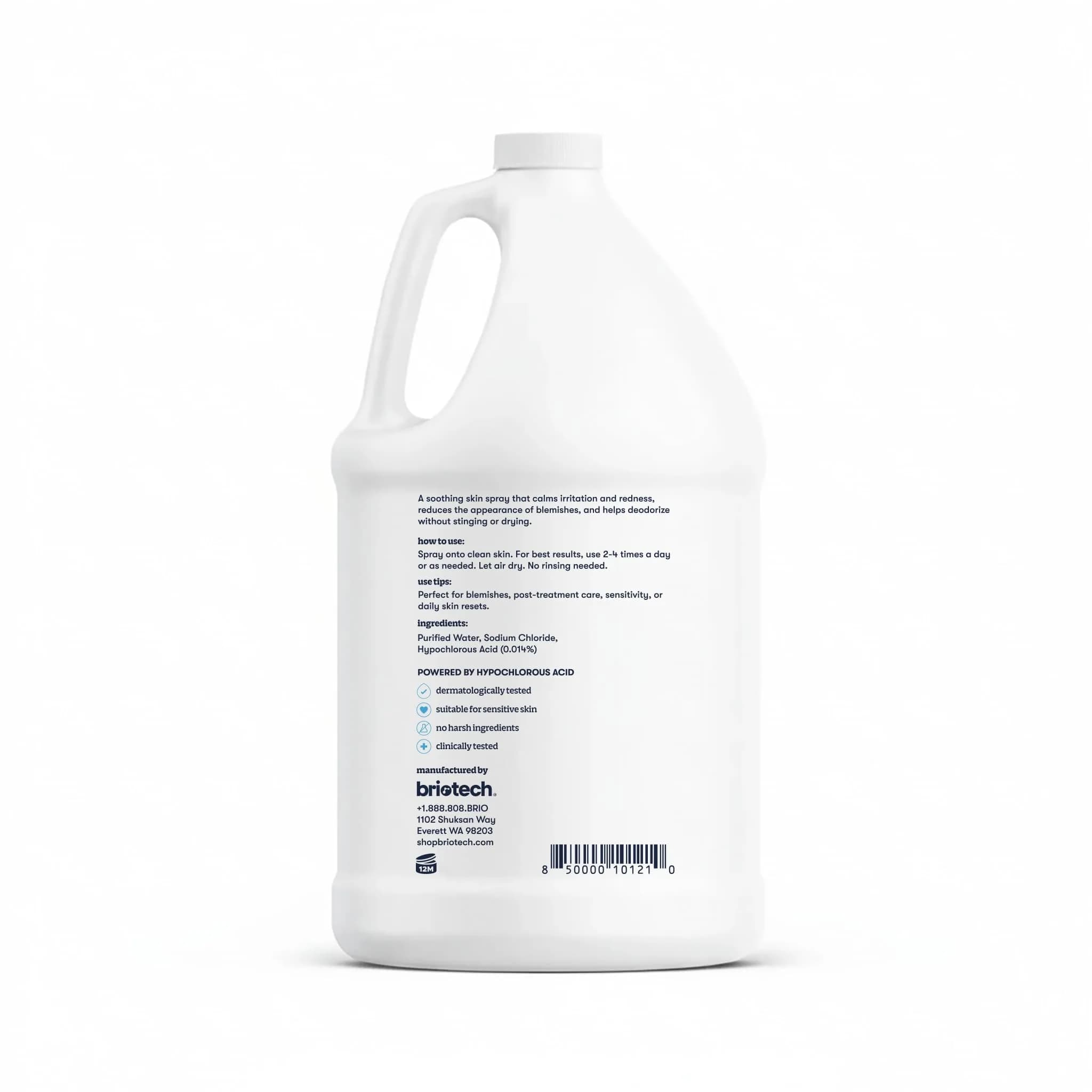 BRIOTECH Topical Skin Spray Hypochlorous Acid 3.84 L (128 Fl Oz) 4-Pack | Soothes Irritation & Calms Redness - view 7