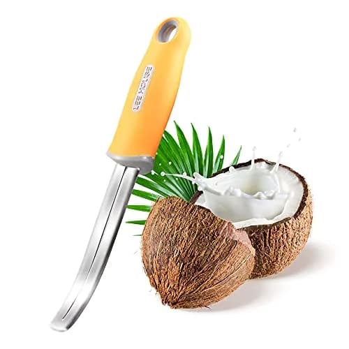 BAMI-LEE House Coconut Meat Remover Knife | Durable Silicone Handle Stainless Steel Kitchen Tool thumbnail 1