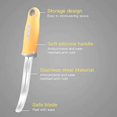 BAMI-LEE House Coconut Meat Remover Knife | Durable Silicone Handle Stainless Steel Kitchen Tool thumbnail 3