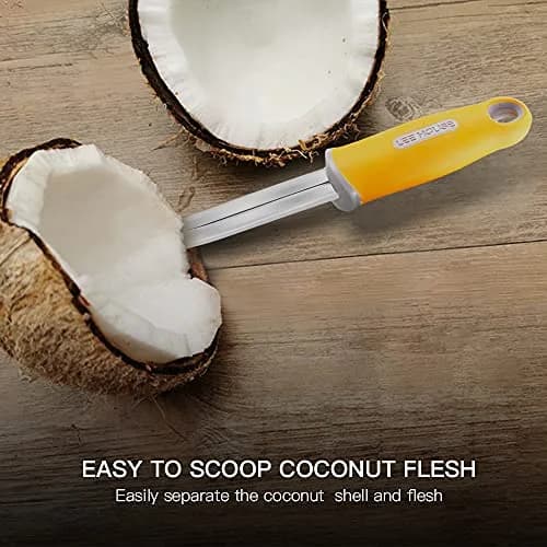 BAMI-LEE House Coconut Meat Remover Knife | Durable Silicone Handle Stainless Steel Kitchen Tool thumbnail 4