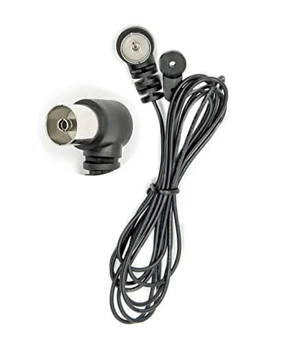 POBADY FM Radio Antenna Dipole Antenna 75 Ohm Black T Type Indoor Antenna | Stable FM Signal for Home & Car thumbnail 1