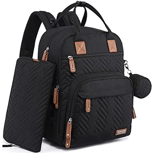 iniuniu Diaper Bag Backpack 2 Piece Set | Waterproof Travel Backpack with Changing Pad & Stroller Straps thumbnail 1