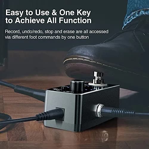 LEKATO Loop Auto Guitar Looper Pedal with Tuner & USB | 18 Min Record Time, 3 Loops, Unlimited Overdubs thumbnail 7