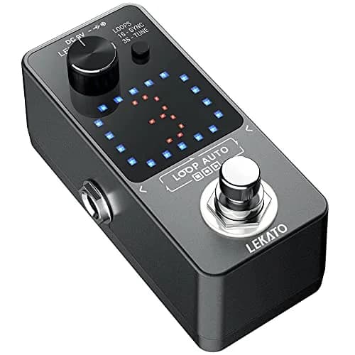 LEKATO Loop Auto Guitar Looper Pedal with Tuner & USB | 18 Min Record Time, 3 Loops, Unlimited Overdubs thumbnail 8