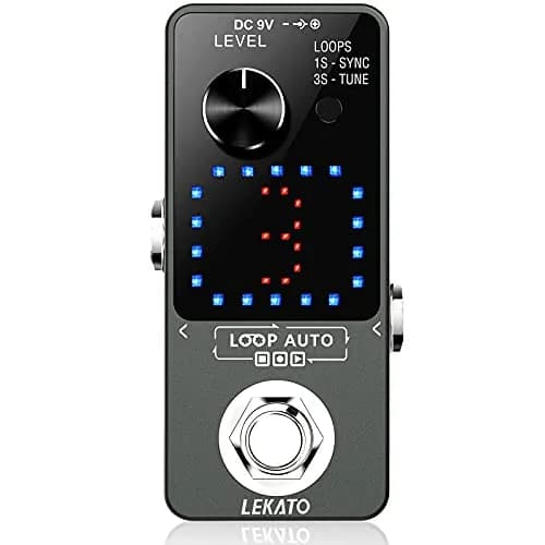 LEKATO Loop Auto Guitar Looper Pedal with Tuner & USB | 18 Min Record Time, 3 Loops, Unlimited Overdubs thumbnail 9