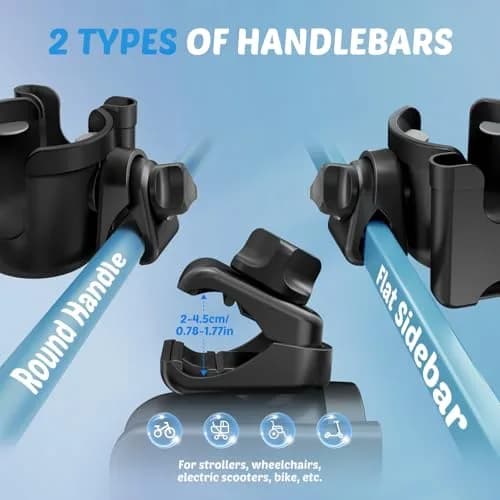 Guiseapue Universal Stroller Cup Holder with Phone Mount | 16.2 cm (6.4 in) Length thumbnail 5