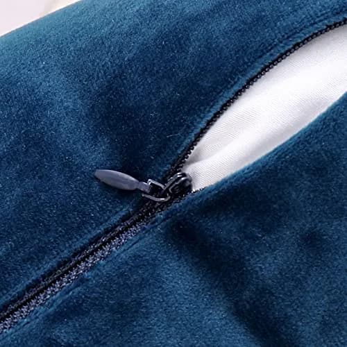 NiNi ALL Blue Velvet Throw Pillow Covers 18x18 | Elegant Decor for Couch & Bed thumbnail 4