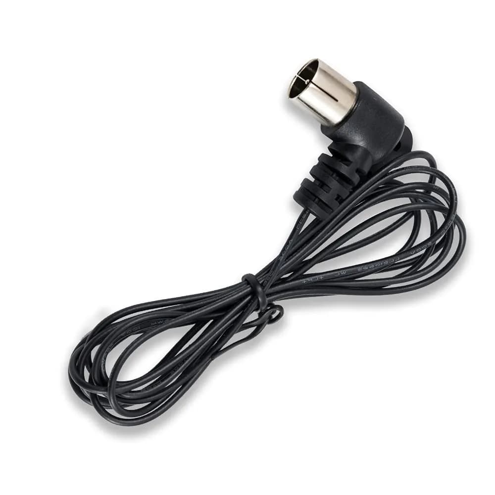 POBADY Pink T-Type FM/AM Radio Antenna 2m (6.5ft) | Improves Signal for Stereo Receivers — Black