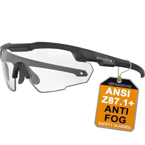 HTS HUNTERSKY S57 Clear Lens Ballistic Safety Glasses | Impact-Resistant, UV400, Anti-Fog for Shooting & Outdoor thumbnail 1