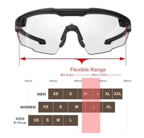 HTS HUNTERSKY S57 Clear Lens Ballistic Safety Glasses | Impact-Resistant, UV400, Anti-Fog for Shooting & Outdoor thumbnail 6