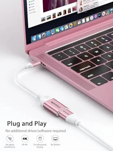 QGeeM USB C to HDMI Adapter, 4K Type C to HDMI Cable for Laptop Phone | Plug & Play, 30Hz thumbnail 7