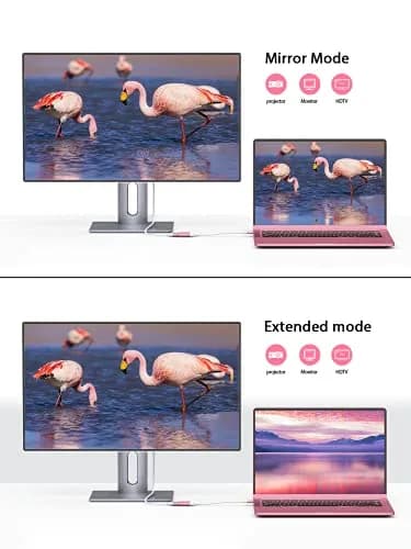 QGeeM USB C to HDMI Adapter, 4K Type C to HDMI Cable for Laptop Phone | Plug & Play, 30Hz thumbnail 3