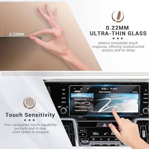 YEE PIN Kia Sorento 2021 2022 2023 Screen Protector Glass 10.25" | Tempered HD Screen Cover thumbnail 2