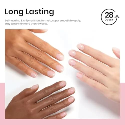 beetles Gel Polish Pink Jelly Gel Nail Polish 15ml (0.51 Fl Oz) | Sheer Nude Effect for Natural Manicures thumbnail 6