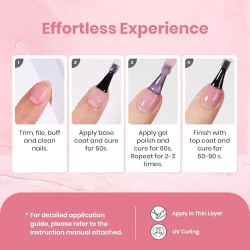 beetles Gel Polish Pink Jelly Gel Nail Polish 15ml (0.51 Fl Oz) | Sheer Nude Effect for Natural Manicures thumbnail 7