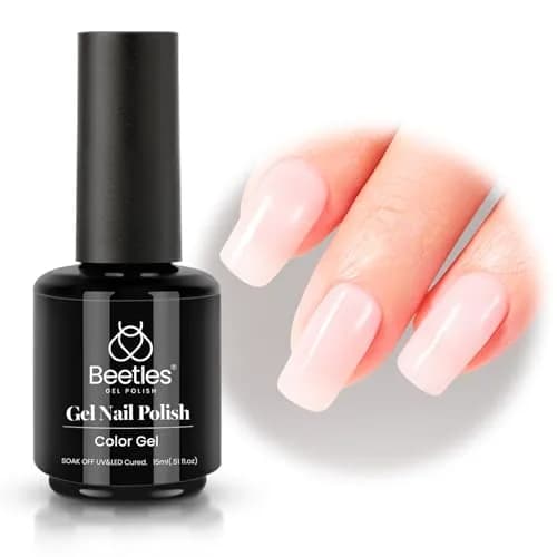 beetles Gel Polish Pink Jelly Gel Nail Polish 15ml (0.51 Fl Oz) | Sheer Nude Effect for Natural Manicures thumbnail 8
