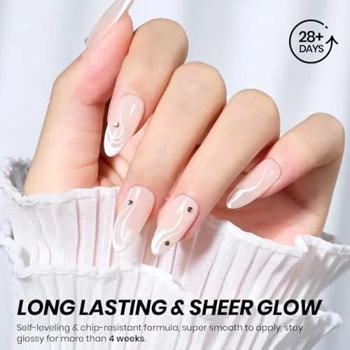 beetles Gel Polish Jelly Neutral Nude Gel Nail Polish 15ml (0.51 Fl Oz) | UV/LED Cure, 28-Day Wear thumbnail 4