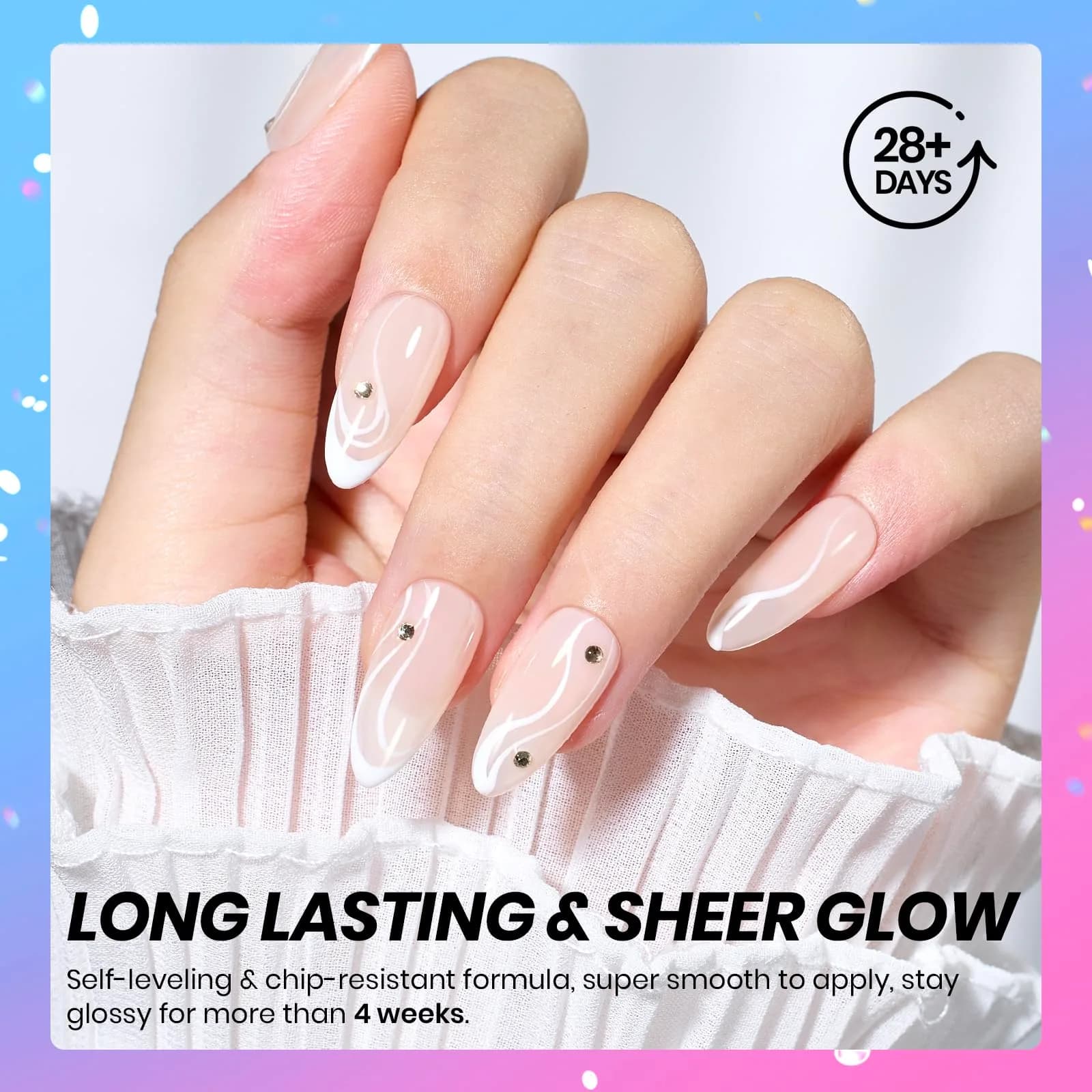 Beetles Nude Gel Polish, 15ml Jelly Neutral Nude Gel Nail Polish Set | Translucent Effect French Nail Art - view 4