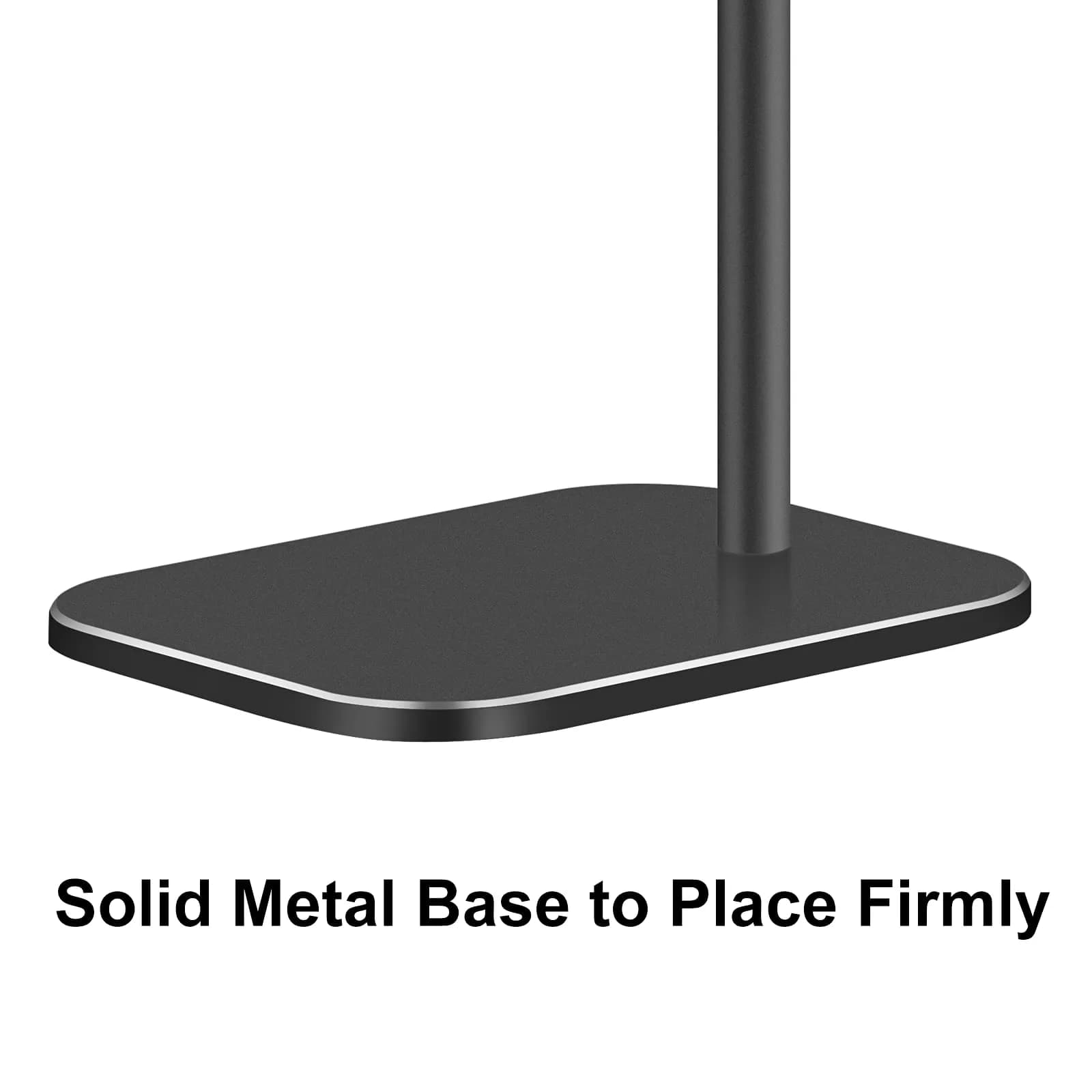 SHUOSUO Black Aluminum Headphone Stand with Solid Metal Base | Modern Minimalistic Design - view 5