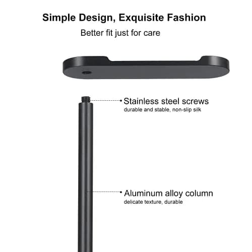 SHUOSUO Black Aluminum Headphone Stand with Solid Metal Base | Modern Minimalistic Design thumbnail 3