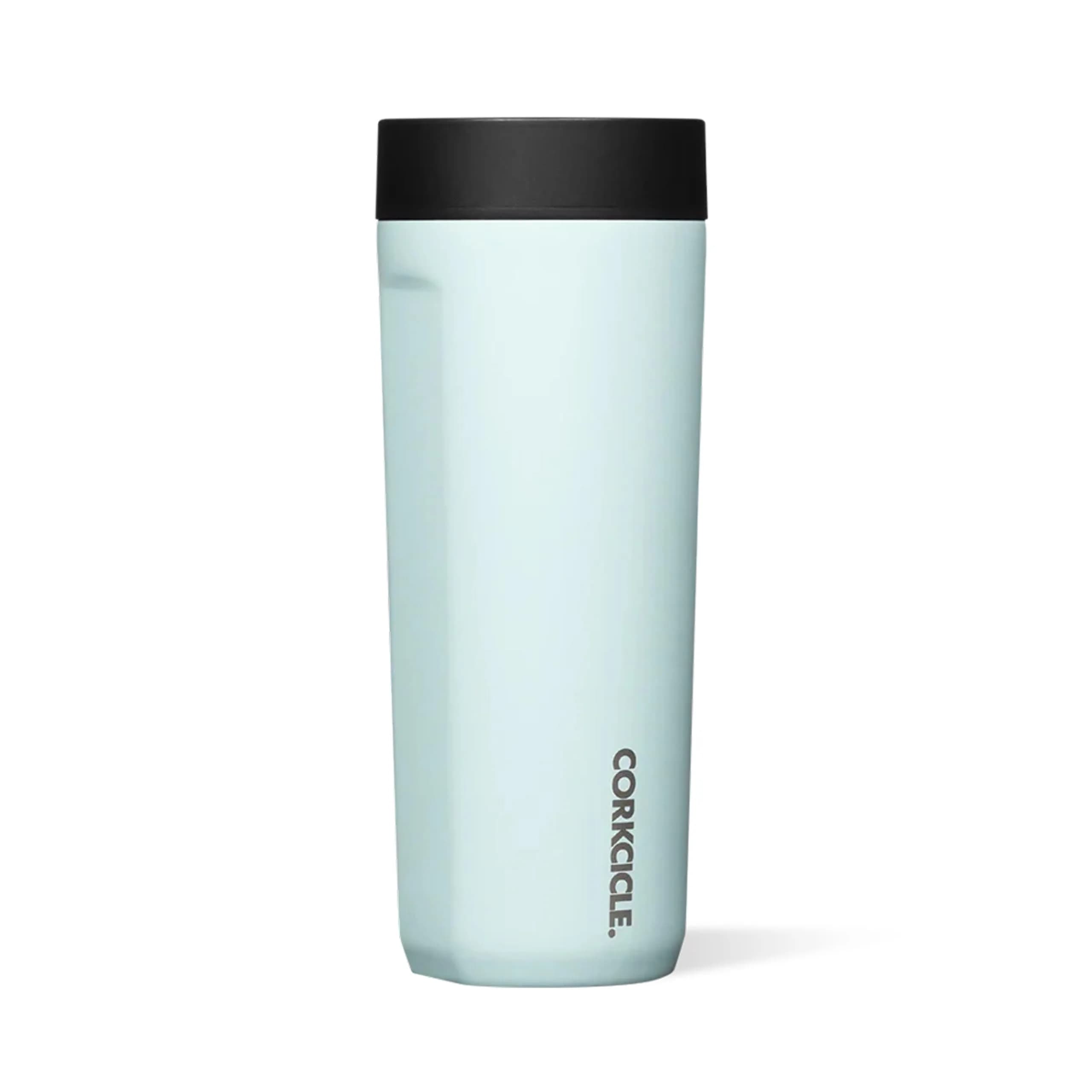Corkcicle Commuter Cup 17 oz (503 ml) with 360° Sip Lid, Gloss Powder Blue | Insulated Stainless Steel Travel Mug - main product image
