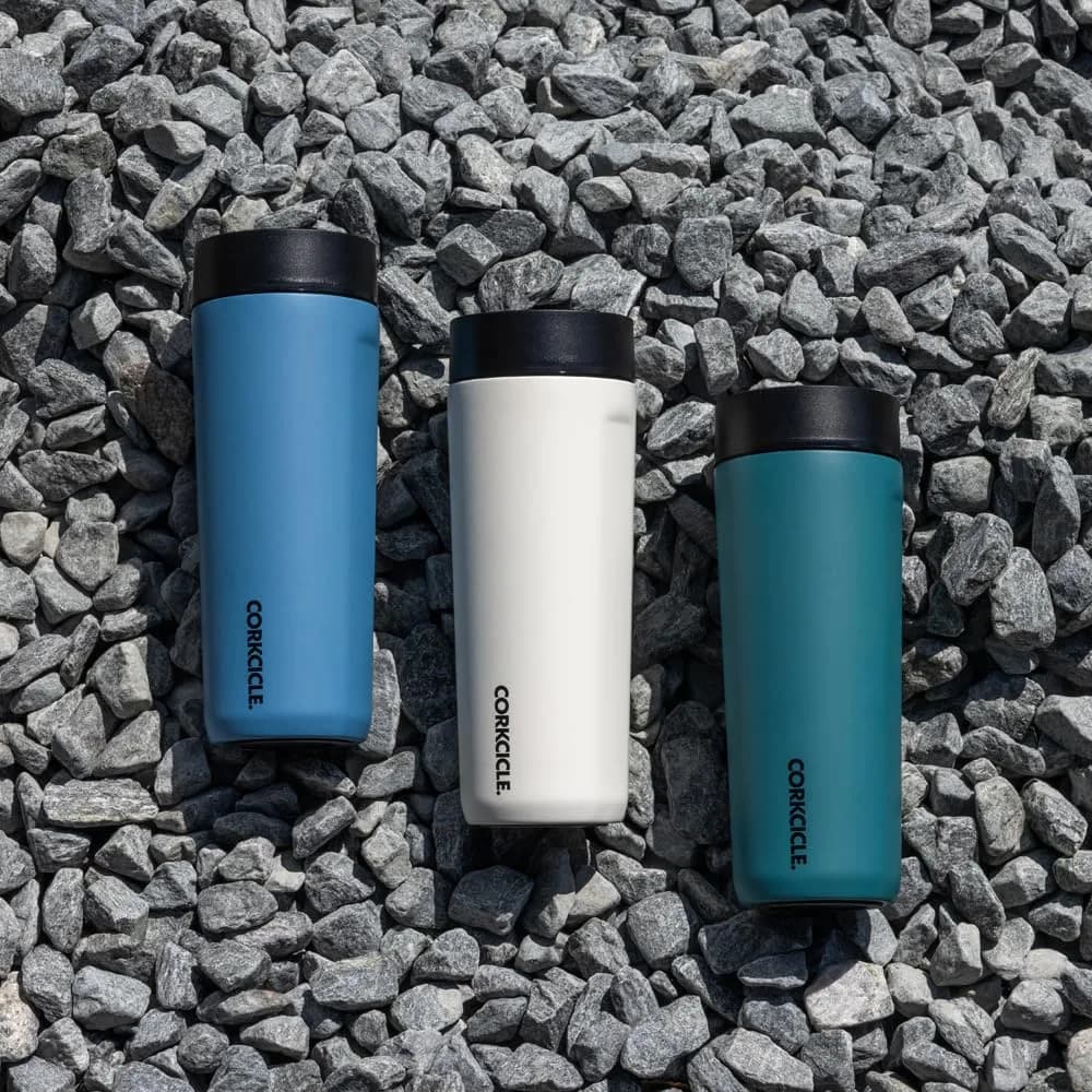 Corkcicle Commuter Cup 17 oz (503 ml) with 360° Sip Lid, Gloss Powder Blue | Insulated Stainless Steel Travel Mug - view 9