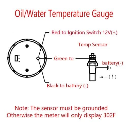 ESUPPORT Car 2" 52mm Digital Oil Temp Gauge Fahrenheit | Bright LED Display, 12V, Universal Fit thumbnail 7