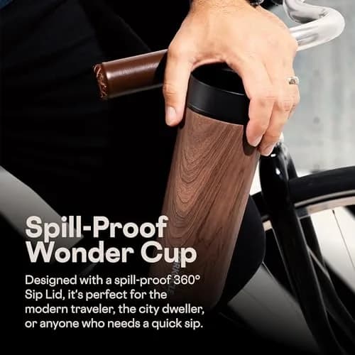 Corkcicle Commuter Cup 503ml (17 oz) Travel Mug with 360° Sip Lid, Walnut Wood thumbnail 6