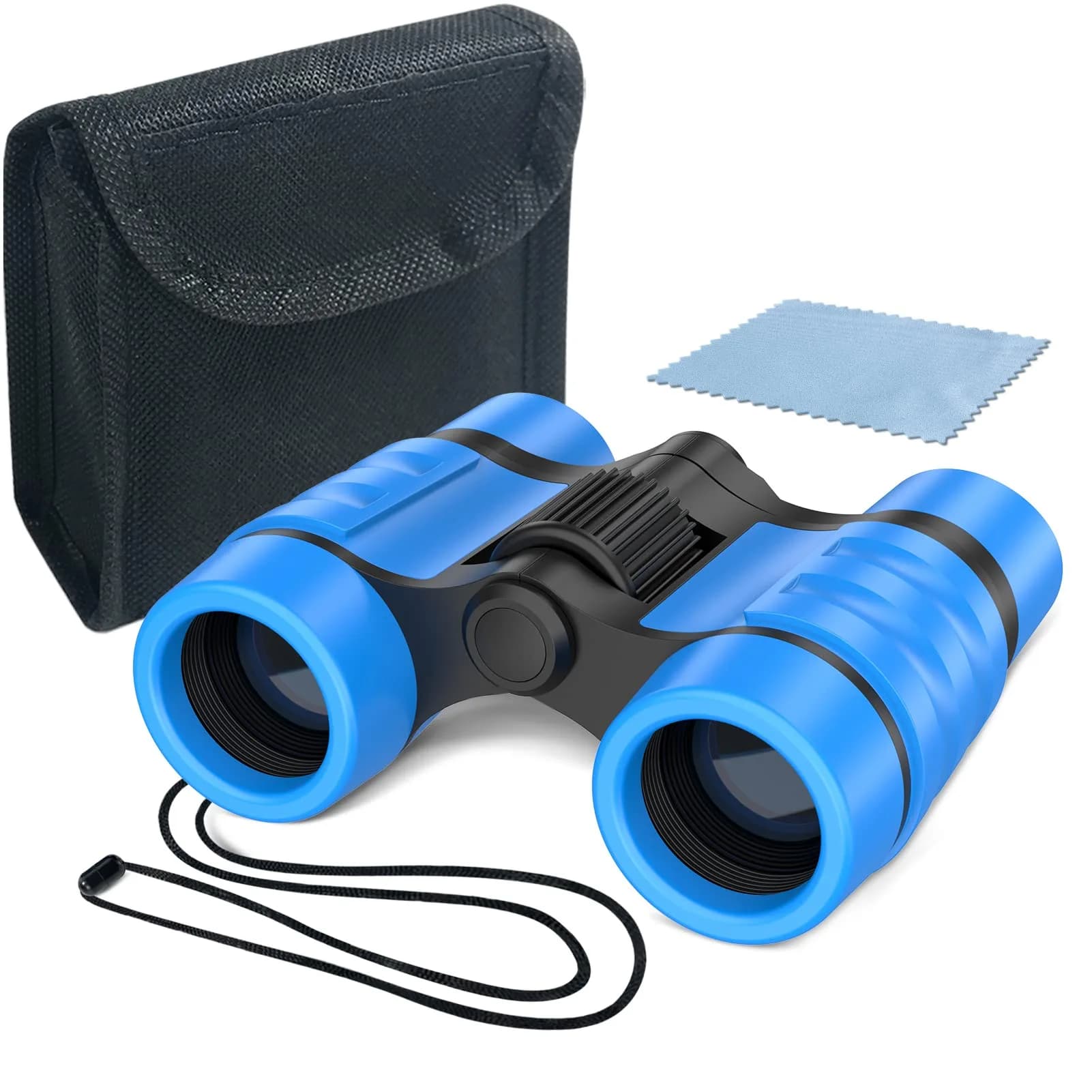 ESSENSON Kids Binoculars Blue 4x30mm | Shockproof Outdoor Toy for Ages 3-12 - main product image