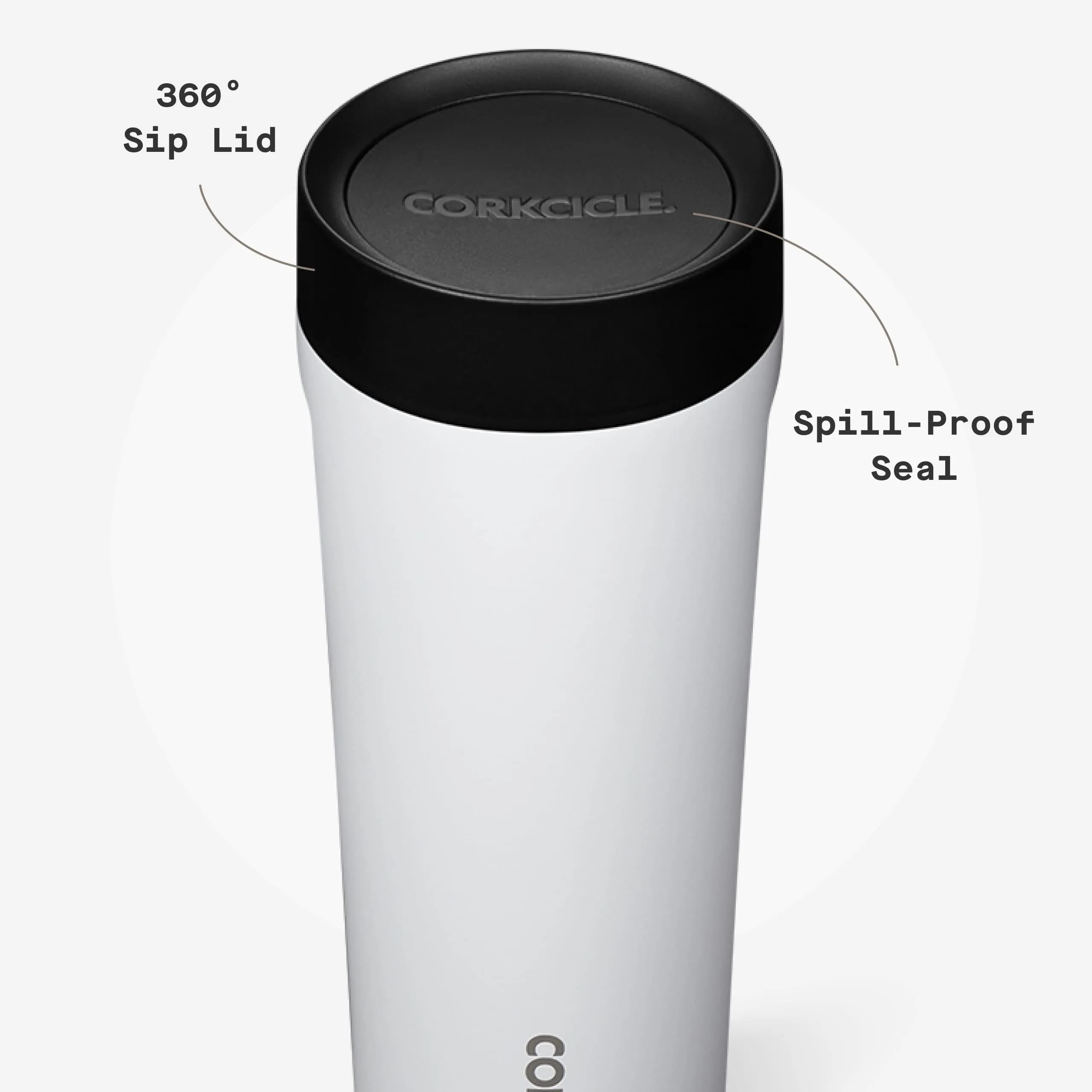Corkcicle Commuter Cup 590ml (17 oz) Travel Mug with 360° Sip Lid, Gloss White | Keeps Drinks Cold 18 Hrs, Hot 5 Hrs - view 5