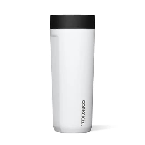 Corkcicle Commuter Cup 590ml (17 oz) Travel Mug with 360° Sip Lid, Gloss White | Keeps Drinks Cold 18 Hrs, Hot 5 Hrs thumbnail 1