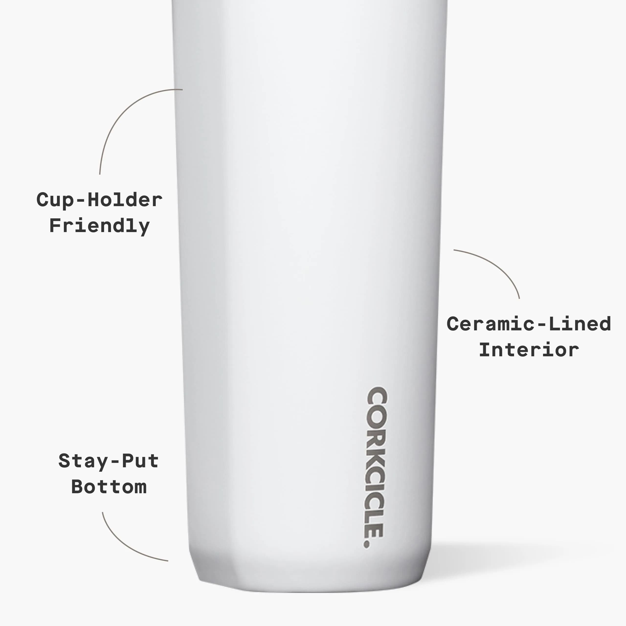 Corkcicle Commuter Cup 590ml (17 oz) Travel Mug with 360° Sip Lid, Gloss White | Keeps Drinks Cold 18 Hrs, Hot 5 Hrs - view 4
