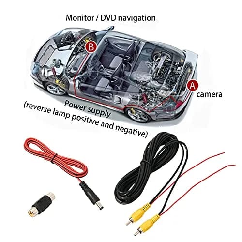 QDiShi RCA Video Cable 19.69 ft | Weatherproof Car Rear View Camera Extension thumbnail 3