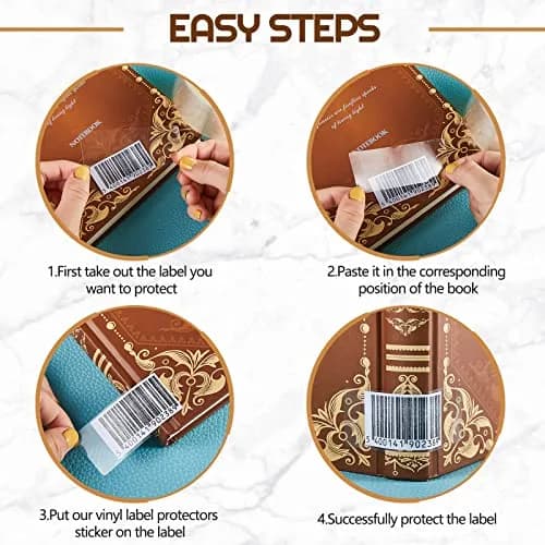 Zonon 500 Pcs Clear Label Protector Sticker 3.14 x 1.18 Inch | Waterproof Vinyl Labels for School & Office thumbnail 4
