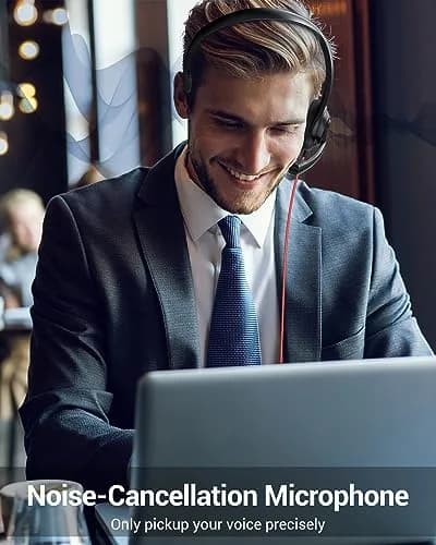 NUBWO HW02 USB Headset with Microphone Noise Cancelling & Inline Control | Ultra Comfort Wired Office Headphone thumbnail 2