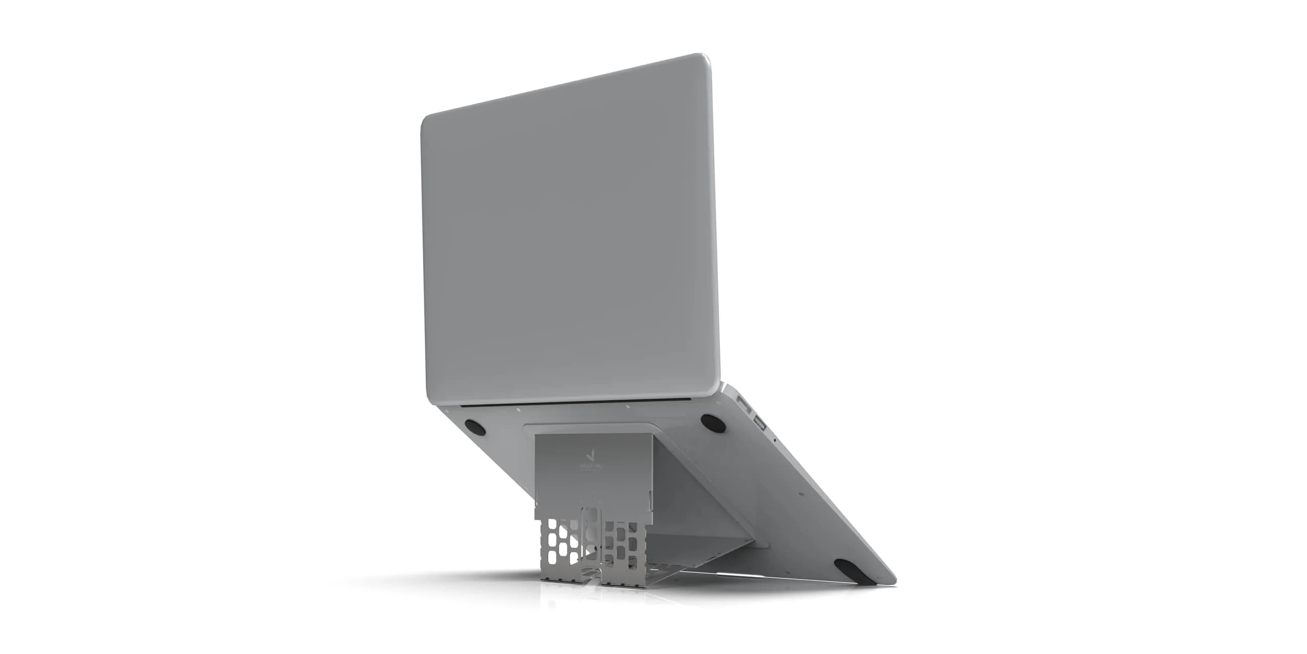 MAJEXTAND Invisible Laptop Stand, Stick-On 6-Level Riser for Mobile Work | Ultra-thin, Portable, Supports Up to 18" Laptops thumbnail 1