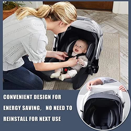 Sysmie Baby Mosquito Net for Infant Car Seat & Doona Stroller | Breathable, Lightweight, Fits Most Baby Carriers & Car Seats thumbnail 4