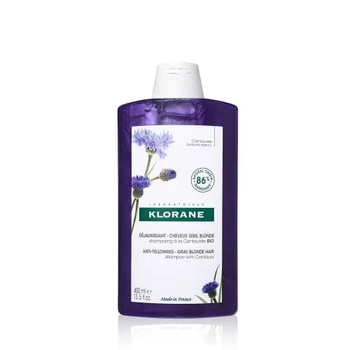 Klorane Purple Anti-Yellowing Shampoo with Centaury 13.5 Fl Oz | Neutralizes yellow tones, nourishes & enhances silver highlights thumbnail 1