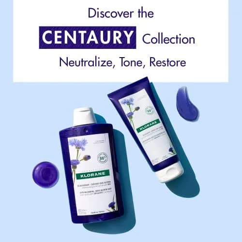 Klorane Purple Anti-Yellowing Shampoo with Centaury 13.5 Fl Oz | Neutralizes yellow tones, nourishes & enhances silver highlights thumbnail 6