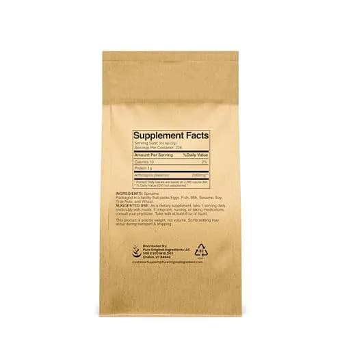 PURE ORIGINAL INGREDIENTS Spirulina Powder 1 Lb | Pure, Organic & Filler-Free Supplement for Adults thumbnail 2