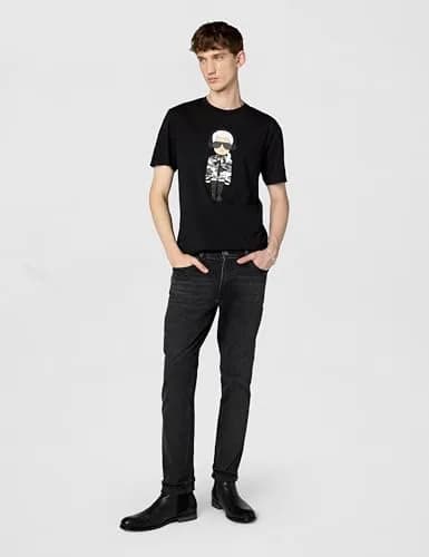KARL LAGERFELD Men's Karl Character Headphones Shirt, Black, M | Reflective Graphic Crew Neck thumbnail 6